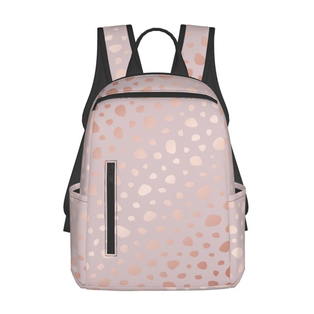 Balery Rose Gold Abstract Spots 1 Mochila Ligera para Hombres y Mujeres – Resistente y Impermeable, Ideal para la Escuela, el Trabajo, los Viajes y el Uso Diario
