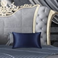 thumbnail image 4 of Unique Bargains 19 Momme Silk Pillowcase Envelope Closure Navy Standard, 4 of 8