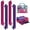 Purple&Red(12inch), variant on Heatless Spiral Hair Curlers with Styling Hooks for Women Plastic Magic Curl Rollers 40 pack 12inch