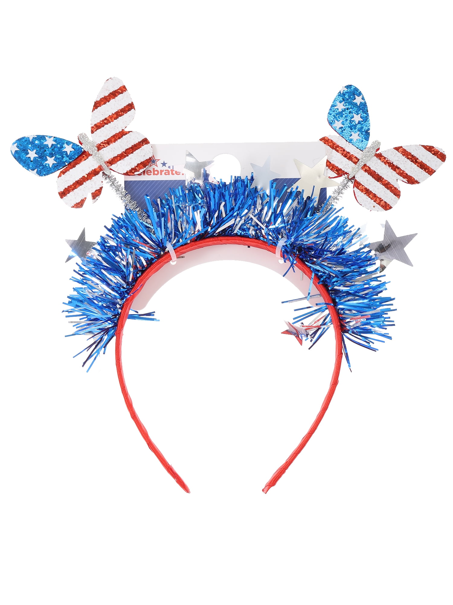 Way to Celebrate Americana Butterfly Tinsel Headband