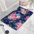 thumbnail image 3 of Pioneer Flower Floral Print Flannel Non Slip Door Rugs,Washable Door Mats Indoor,Decorative Door Mats,Dirt-Resistant and Absorbent Doormat for Entrance,Bedroom,Kitchen,Bathroom,31.5"x17", 3 of 4