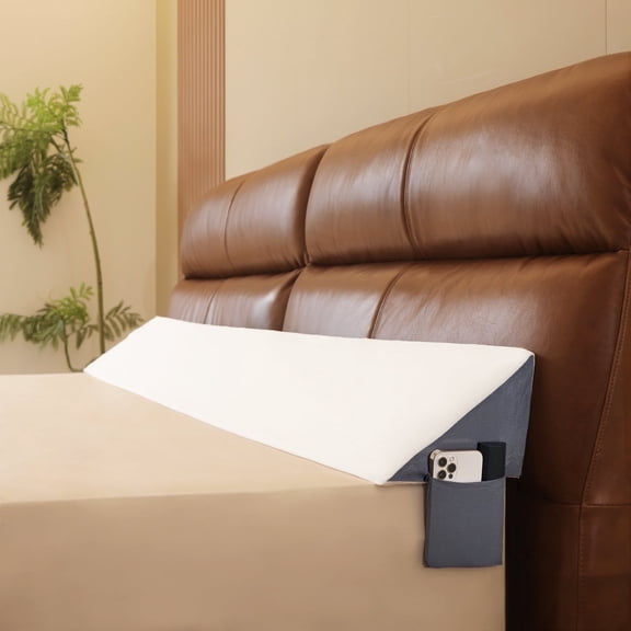 Jakoola Bed Wedge Pillow For Headboard , Bed Gap Filler between Mattress and Wall/Bedside, Twin（39"X 8"X 6")