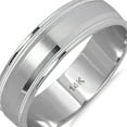 thumbnail image 3 of SZUL Women's 6mm Milgrain Edge Comfort Fit Wedding Band in 14K White Gold, 3 of 4