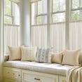 thumbnail image 3 of Cortinas de cocina Jinchan de lino beige, 60 x 70 cm, 2 paneles, 3 of 9