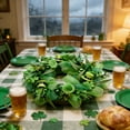 thumbnail image 5 of St.Patrick's Day Wreath 20-inch Green Four-Leaf Clover Irish Day Wreath St.Patrick's Day Holiday Decoration Front Porch Party Spring Yard Decoration(Green), 5 of 8