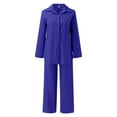 thumbnail image 4 of BYHONG Womens Pants Casual Solid Color Wide Leg Pant Suit Womens Pant Suits Blue S, 4 of 6