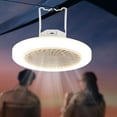 thumbnail image 4 of Klonfd Outdoor Camping Fan Light Portable Lighting Usb Charging Multifunctional Dormitory Mini Silent Ceiling Fan Light, 4 of 6
