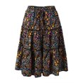 thumbnail image 5 of oqasdz Floral Prints A Line Skirts for Women High Waist with Flowy Design Ruffle Pleated Casual Loose Fit Summer Skirt for Outdoor Daily Wear, 5 of 8