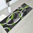 thumbnail image 4 of HR-Electric Green e/Gray/Silve/Black/Abstract Area Rug Modern Contemporary Oval/Circle Design Pattern 1'96" x 6'96", 4 of 5