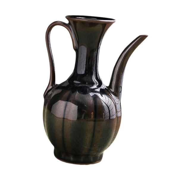 Tetera de cerámica, tetera de de 280ml, multiusos, reutilizable, portátil, con agarre cómodo, tetera casera para sala de té de oficina Estilo A