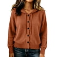 thumbnail image 4 of Maplenight Hooded Cardigans for Women Button Down Knit Sweater Long Sleeve Drawstring Casual Fall Lightweight Sweaters, 4 of 6