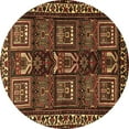 thumbnail image 1 of Ahgly Company Indoor Round Persian Brown Traditional Area Rugs, 3' Round, 1 of 4