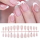 thumbnail image 2 of 24 Pieces Medium Almond False Nail Glossy Press On Nails with French Tips and Glitters Designs for Fashionable Looks, 2 of 4