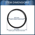 thumbnail image 3 of Unique Bargains Hub Centric Rings, 60.1mm ID 65.1mm OD  Car Wheel Hubrings ABS Plastic Black, 4pcs, 3 of 7