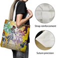 thumbnail image 3 of Mobile Suit Gundam SEED Freedom Bolso de tela con estampado de lienzo para mujer, bolsa de compras reutilizable y estética, con cremallera interior, regalo para mujer,38*45cm., 3 of 6