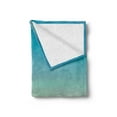thumbnail image 2 of Wave Soft Flannel Fleece Throw Blanket, Ombre Sky and Reflections on Sea Tides Nautical Nature Landscape Serenity Solitude, Cozy Plush for Indoor and Outdoor Use, 50" x 70", Multicolor, by Ambesonne, 2 of 5