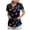 Black, variant on GEWSEY Scrubs for Women Patriotic Nurse Shirt 4th of July Plus Size V Neck Short Sleeve Scrub Top American Flag Nursing Tops (Blue, M)