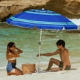 thumbnail image 4 of AMMSUN 7ft Heavy Duty Beach Umbrella UPF50+ with Sand Anchor & Tilt Shelter & Bag,Blue Horizon, 4 of 9