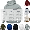 thumbnail image 2 of Men's Hooded Pullover Solid Color Long-sleeved Sweatshirt for Man Fall Winter, 2 of 7