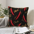 thumbnail image 6 of Kll Hot Chili Decorative Throw Pillow Covers Velvet Soft For Couch Sofa Bedroom Living Room Outdoor -18"X18", 6 of 8