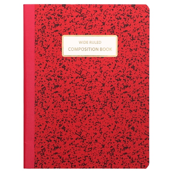 Pen+Gear Composition Book, Wide Ruled, 80 Sheets, Red, 7.5" x 9.75"