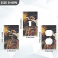 thumbnail image 7 of Yayeee Duplex Wall Plate 1-Gang 4.5"x2.7" Home Receptacle Light Switch Decorative Outlet Cover, Colorful Skeleton with Cloud, 7 of 7