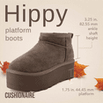 thumbnail image 2 of Cushionaire Hippy Women’s Suede Platform Ankle Boots – Water-Resistant Genuine Suede, Faux Fur Lining, Cozy Winter Slip-On Design, Comfortable Footwear with Wide Widths Available, 2 of 11