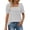 Gray, variant on hotojiny Cute Tops for Women Casual Boho Short Sleeve Striped Blouse Square Collar Loose Fit Beach Travel Outfits