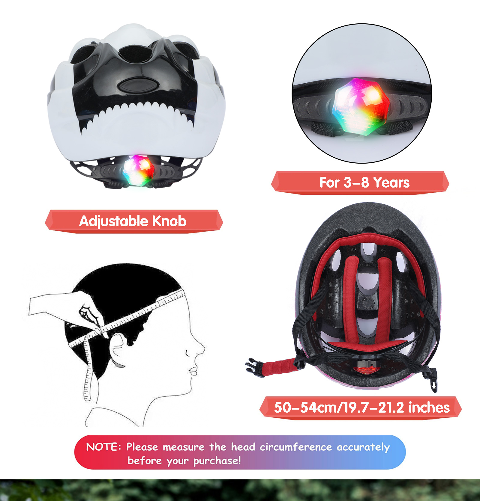 Atphfety Kids Bike Helmet Set with LED Light photo 5