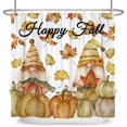 thumbnail image 6 of Tchckioa Happy Fall Shower Curtain for Bathroom,Waterproof Hooks Bath Curtain,Leaves Gnome,72x72, 6 of 6