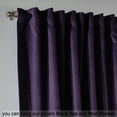 thumbnail image 4 of 3S Brother's Solid Luxury Matte Velvet Soft Curtains Set of 2 Panels Hanging Back Tap & Rod Pocket Home Décor Bedroom Kitchen Office Windows Room Darkering ( Violet-52"x63"), 4 of 6