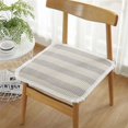 thumbnail image 2 of Cojín de silla de lino y algodón fresco de estilo nórdico para silla de oficina para estudiantes, silla de computadora, comedor, almohadilla suave y cómoda para sentarse, 2 of 5