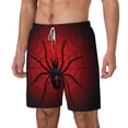 thumbnail image 2 of Uemuo Spider on the Web Pattern Mens Swim Trunks Quick Dry Board Shorts with Mesh Lining, Stretch Beach Shorts Quick Dry No-Chafing Board Shorts-3X-Large, 2 of 9