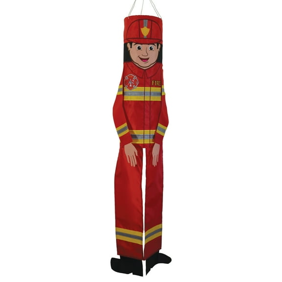 In the Breeze 5150 — Firefighter 40-Inch Breeze Buddy Windsock - Hanging Firefighter Decoration