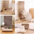 thumbnail image 3 of BTideas Cat Scratcher Cardboard for Indoor, 27.5'' L Shape Wall Cat Scratching Pads with Ball(Brown), 3 of 7