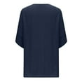 thumbnail image 4 of felwors Cardigans for Women Plus Size Casual Short Sleeve Open Front Dressy Gauze Cover Up Work Office Wear Navy, M, 4 of 5