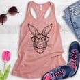thumbnail image 2 of Hipster Rabbit Tank Top, Ladies Racerback Tank Top, Easter Tank, Rabbit Tank, Easter Bunny Tank, Desert Pink, X-Large, 2 of 3