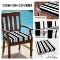 thumbnail image 3 of Outdoor Patio Cushion Covers 2 Pack Black Striped Patio Chair Cushion Covers with Ties and Zipper Rustic Farmhouse Stripes Waterproof Outdoor Seat Cushion Covers for Patio Furniture 22"x22", 3 of 9