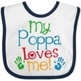 thumbnail image 3 of Inktastic My Poppa Loves Me Boys or Girls Baby Bib, 3 of 4