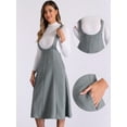 thumbnail image 2 of DARING DIVA Women's Cross Back A Line Elegant Overall Pinafore Dress XS Dark Grey, 2 of 6