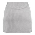 thumbnail image 4 of ZACPNCV Girl's Skorts Tummy Control Skorts Dressy Casual High Waist Athletic Shorts Skirts Gray 8-9 Years, 4 of 7