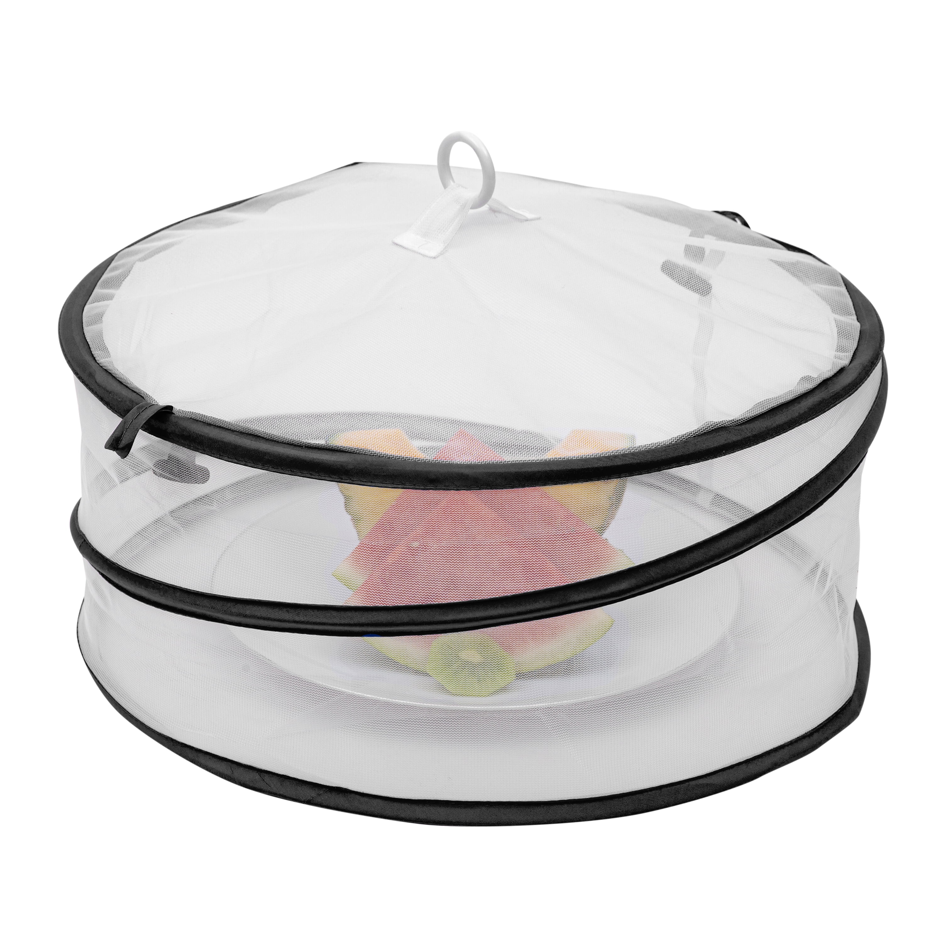 Kitchen Details Pop-up Food Cover, 2 Pack, Black