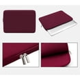 thumbnail image 2 of Funda protectora Baoblaze para computadora portátil de 13 pulgadas con cremallera interior suave Vino rojo, 2 of 8