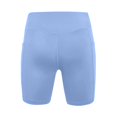 thumbnail image 4 of Tdoqot Girls Yoga Shorts with Pockets- Stretch Slim Fit High Waist Bike Shorts Sky Blue Size 10, 4 of 6