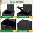 thumbnail image 5 of SONGMY 31 Gal Outdoor Trash Can with Lid - Heavy Duty Waterproof Resin, Removable Drip Tray, Fits 33-40 Gallon Bags - Large Garbage Bin for Patio, Backyard, Deck, 5 of 9