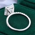 thumbnail image 4 of Empire Jewelry 2.2 Ct Radiant Cut Moissanite Ring for Women - Silver 14K White Gold Plated Ring - Engagement Hidden Halo Ring for Women - Radiant Solitaire with Round Accent Ring for Her, 4 of 6