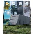 thumbnail image 3 of 27'-30' Heavy-Duty Travel Trailer RV Cover | 7-Layer Rip-Stop, UV/Water/Windproof Camper Cover with Extra Straps & Tire Covers, 3 of 7