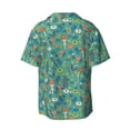 thumbnail image 7 of Picia Mushrooms and Flowers Men's Linen Shirts Short Sleeve Cuban Beach Shirts Casual Shirts Button Down Shirt for Men Beach Summer Wedding Shirt-3X-Large, 7 of 7