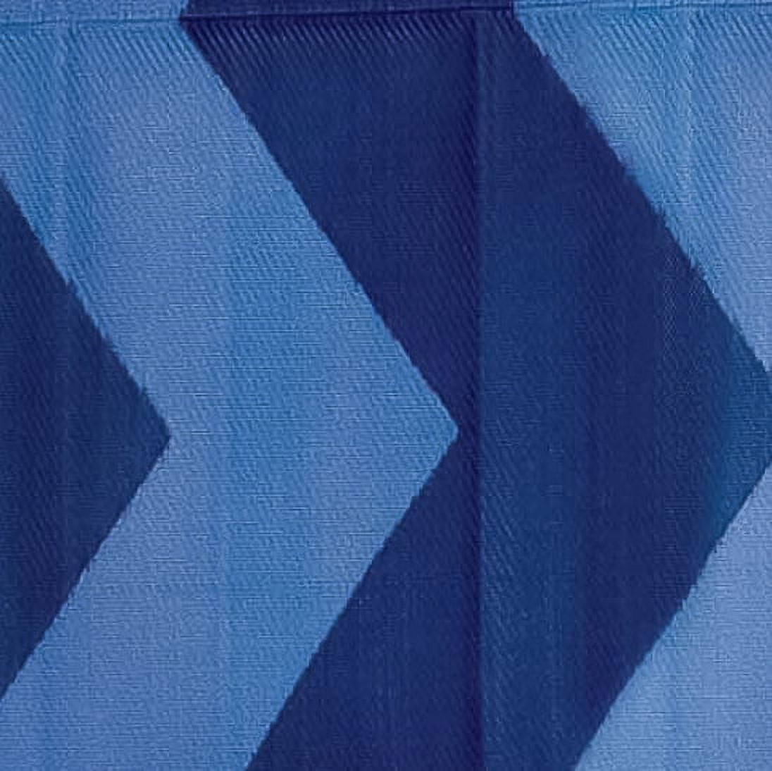 Camco 6' x 9' Reversible RV Outdoor Mat, Camping Mat, Blue Chevron