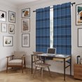 thumbnail image 6 of Navy Blue Plaid Kitchen Curtain for Berdoom Living Room Cafe 72 Inch Length, Farmhouse Classic Buffalo Checkered Tiers Curtains Light Filtering Drapes Rod Pocket Window Treatment 2 Panels 52"Wx72"L, 6 of 9